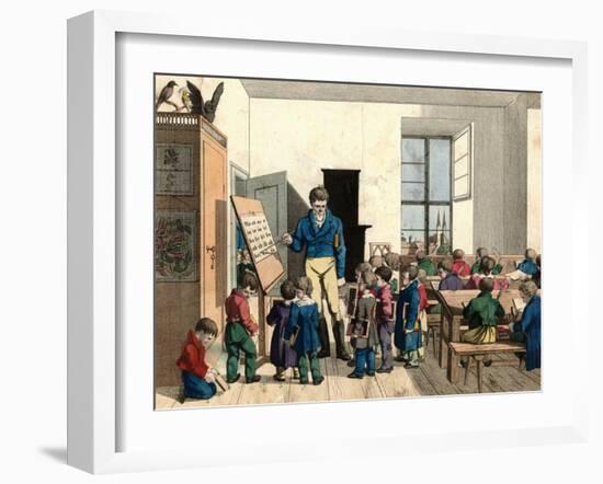 The School-Johann Michael Voltz-Framed Giclee Print