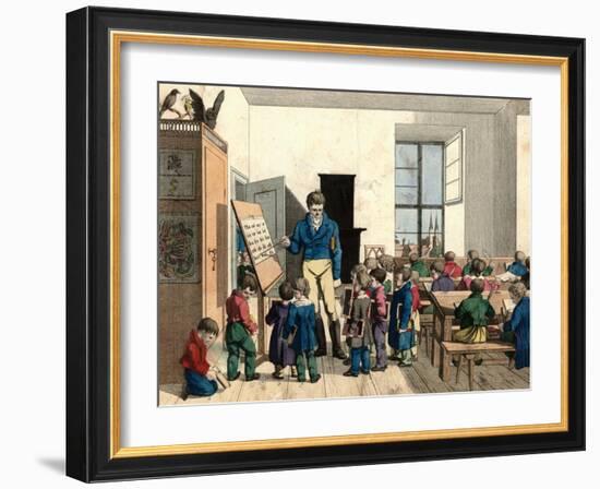 The School-Johann Michael Voltz-Framed Giclee Print