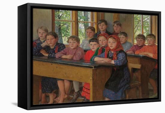 The Schoolroom, 1938 (Oil on Canvas)-Nikolai Petrovich Bogdanov-Belsky-Framed Premier Image Canvas