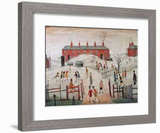 The Schoolyard-Laurence Stephen Lowry-Framed Art Print