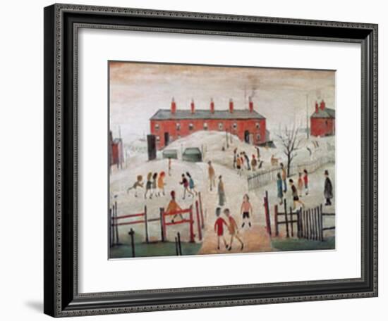 The Schoolyard-Laurence Stephen Lowry-Framed Art Print