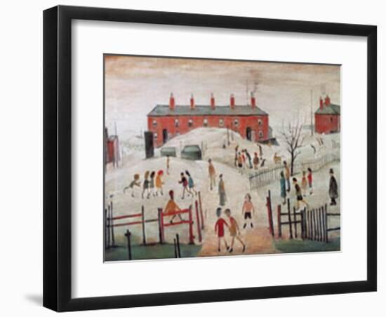 The Schoolyard-Laurence Stephen Lowry-Framed Art Print
