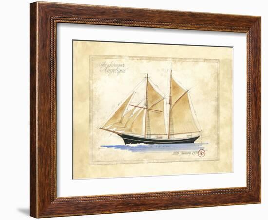 The Schooner Angelique-Martin Wiscombe-Framed Art Print