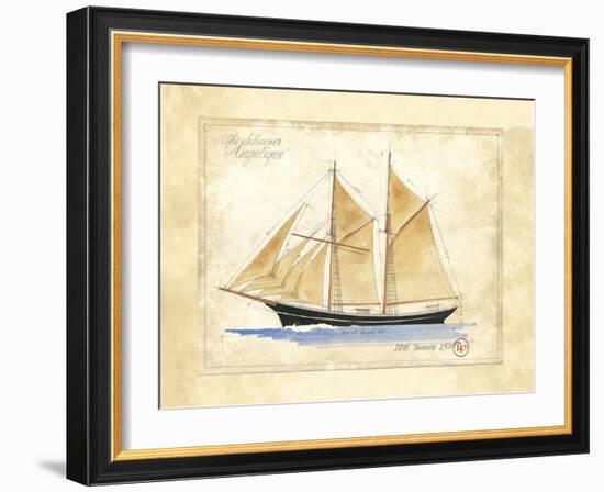 The Schooner Angelique-Martin Wiscombe-Framed Art Print