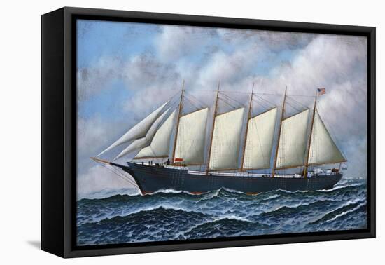 The Schooner Diria, 1918-Antonio Jacobsen-Framed Premier Image Canvas