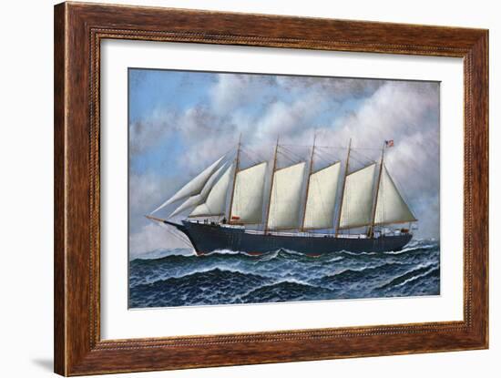 The Schooner Diria, 1918-Antonio Jacobsen-Framed Giclee Print