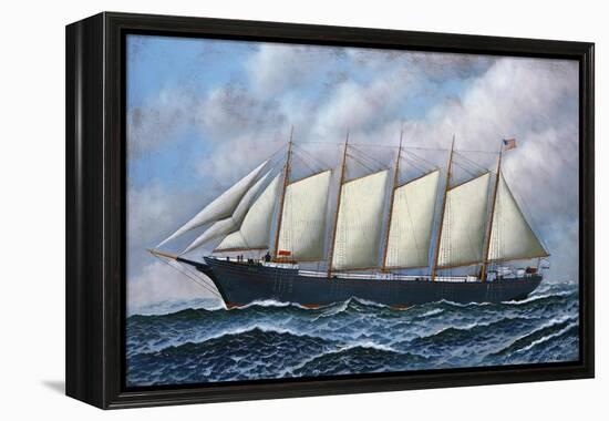 The Schooner Diria, 1918-Antonio Jacobsen-Framed Premier Image Canvas