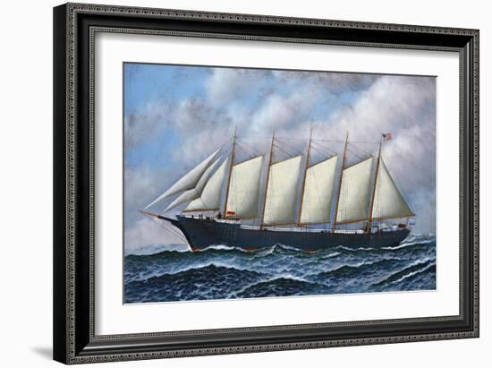 The Schooner Diria, 1918-Antonio Jacobsen-Framed Giclee Print