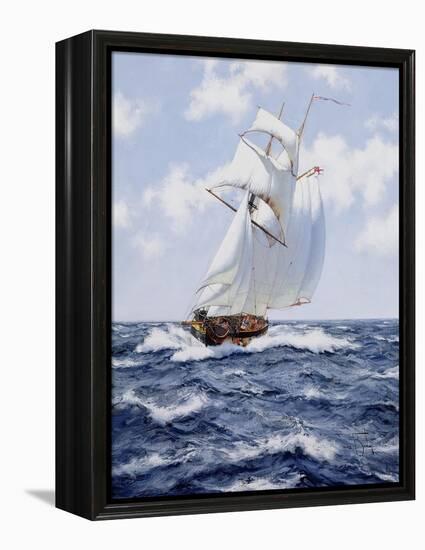 The Schooner 'H.M.S. Pickle', c.1992-James Brereton-Framed Premier Image Canvas