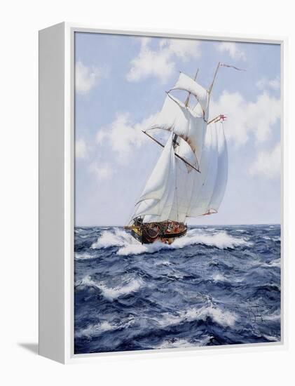 The Schooner 'H.M.S. Pickle', c.1992-James Brereton-Framed Premier Image Canvas