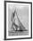 The Schooner Half Moon at Sail, 1910s-Edwin Levick-Framed Art Print