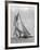 The Schooner Half Moon at Sail, 1910s-Edwin Levick-Framed Art Print