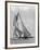 The Schooner Half Moon at Sail, 1910s-Edwin Levick-Framed Art Print