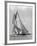 The Schooner Half Moon at Sail, 1910s-Edwin Levick-Framed Art Print