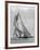 The Schooner Half Moon at Sail, 1910s-Edwin Levick-Framed Art Print