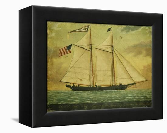 The Schooner Whig, American School, Mid 19th Century-null-Framed Premier Image Canvas