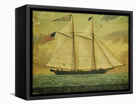 The Schooner Whig, American School, Mid 19th Century-null-Framed Premier Image Canvas