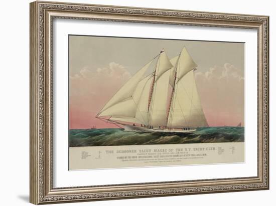 The Schooner Yacht Magic of the N.Y. Yacht Club-null-Framed Art Print