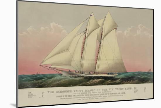 The Schooner Yacht Magic of the N.Y. Yacht Club-null-Mounted Art Print