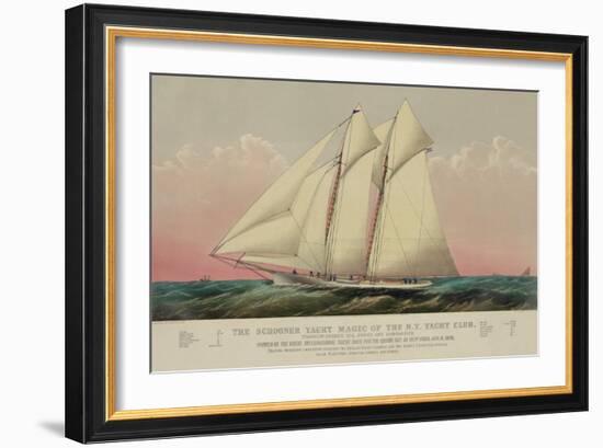 The Schooner Yacht Magic of the N.Y. Yacht Club-null-Framed Art Print