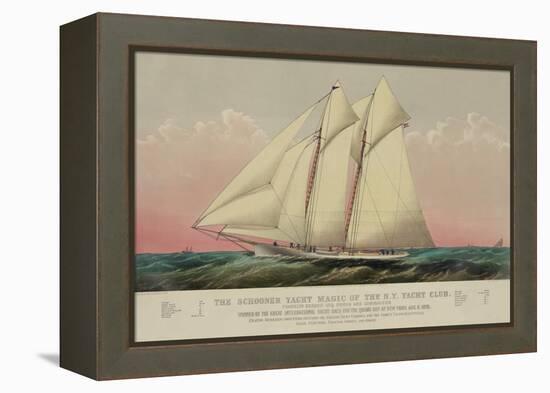 The Schooner Yacht Magic of the N.Y. Yacht Club-null-Framed Stretched Canvas