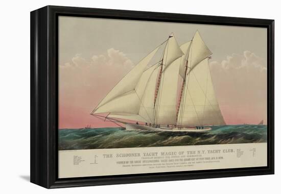The Schooner Yacht Magic of the N.Y. Yacht Club-null-Framed Stretched Canvas