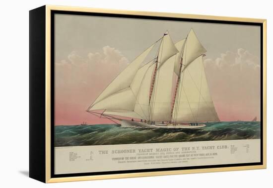 The Schooner Yacht Magic of the N.Y. Yacht Club-null-Framed Stretched Canvas