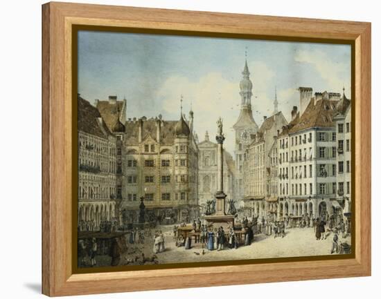 The Schrannenplatz, Munich-Simon Quaglio-Framed Premier Image Canvas