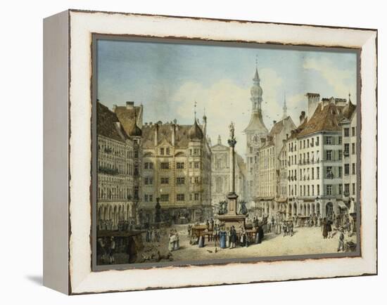 The Schrannenplatz, Munich-Simon Quaglio-Framed Premier Image Canvas