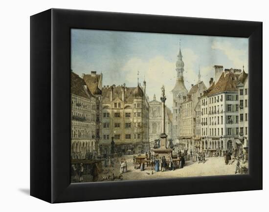 The Schrannenplatz, Munich-Simon Quaglio-Framed Premier Image Canvas