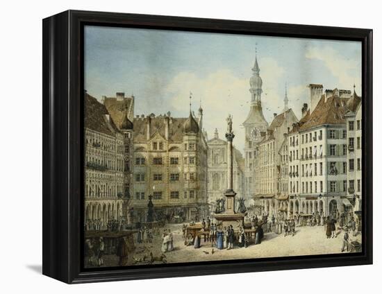 The Schrannenplatz, Munich-Simon Quaglio-Framed Premier Image Canvas