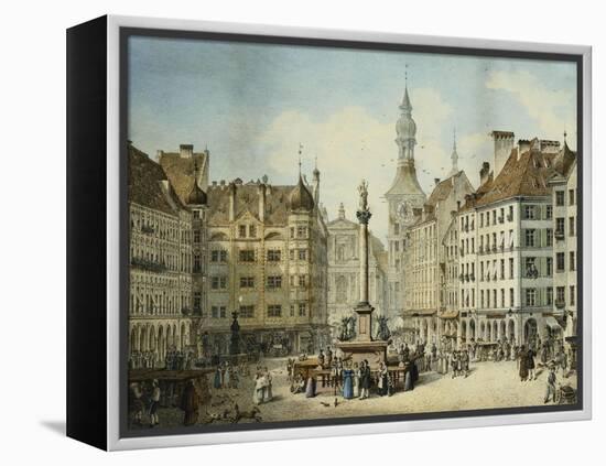 The Schrannenplatz, Munich-Simon Quaglio-Framed Premier Image Canvas