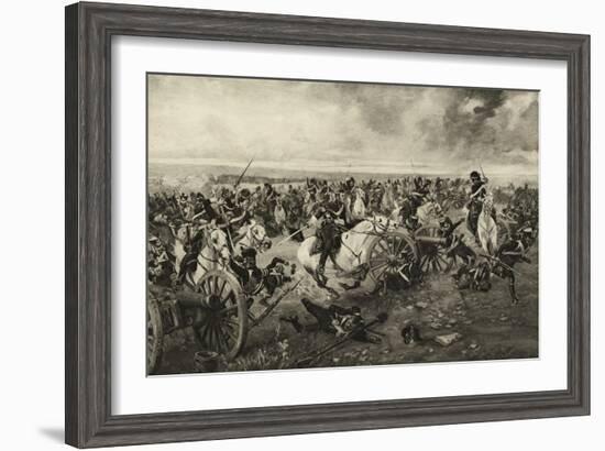 The Scots Greys at Waterloo, 18 June 1815, C.1902-Henri-Louis Dupray-Framed Premium Giclee Print