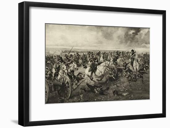 The Scots Greys at Waterloo, 18 June 1815, C.1902-Henri-Louis Dupray-Framed Premium Giclee Print