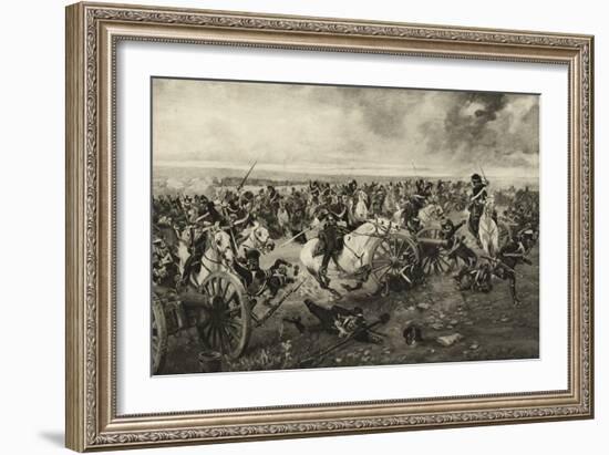 The Scots Greys at Waterloo, 18 June 1815, C.1902-Henri-Louis Dupray-Framed Giclee Print