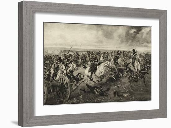 The Scots Greys at Waterloo, 18 June 1815, C.1902-Henri-Louis Dupray-Framed Giclee Print
