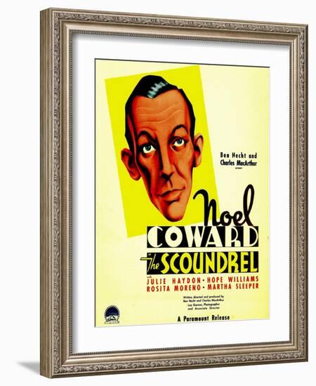 The Scoundrel, Noel Coward on Midget Window Card, 1935-null-Framed Photo