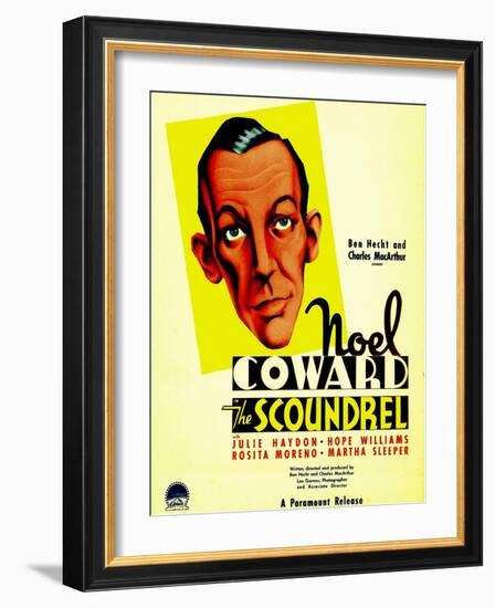 The Scoundrel, Noel Coward on Midget Window Card, 1935-null-Framed Photo