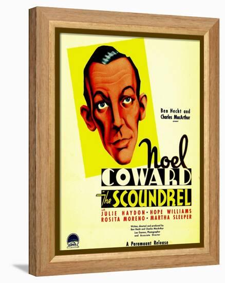 The Scoundrel, Noel Coward on Midget Window Card, 1935-null-Framed Stretched Canvas