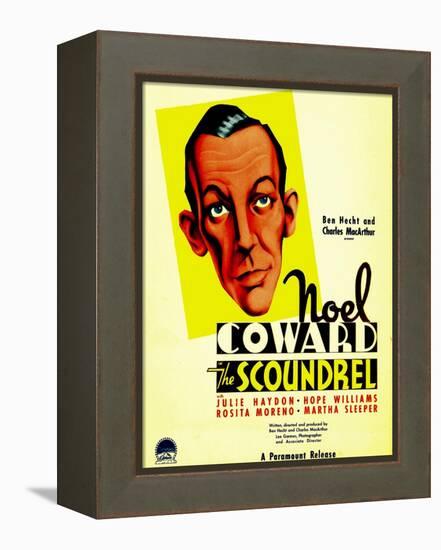 The Scoundrel, Noel Coward on Midget Window Card, 1935-null-Framed Stretched Canvas
