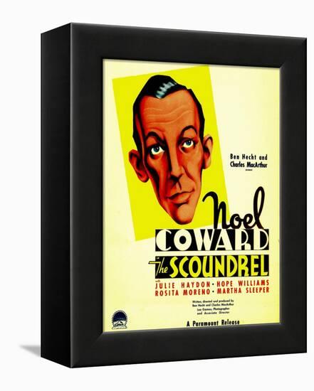 The Scoundrel, Noel Coward on Midget Window Card, 1935-null-Framed Stretched Canvas