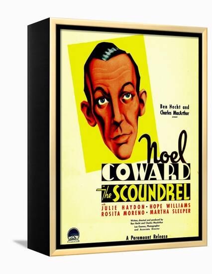 The Scoundrel, Noel Coward on Midget Window Card, 1935-null-Framed Stretched Canvas