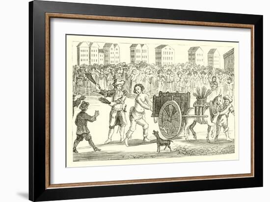 The Scourging of Titus Oates from Newgate to Tyburn-null-Framed Giclee Print