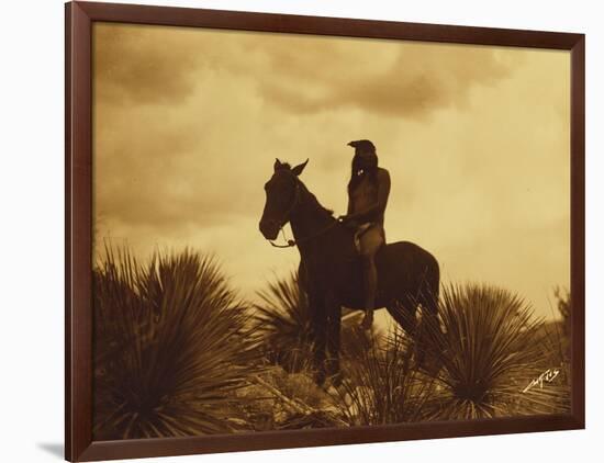 The Scout, Apache-Edward S Curtis-Framed Giclee Print