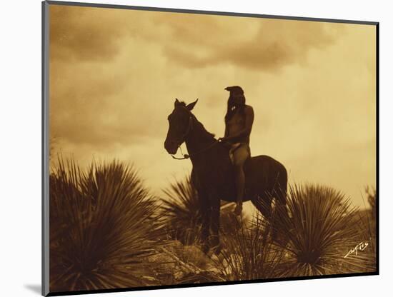 The Scout, Apache-Edward S Curtis-Mounted Premium Giclee Print