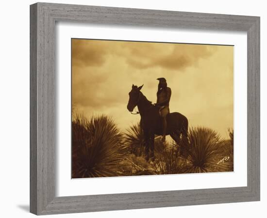 The Scout, Apache-Edward S Curtis-Framed Giclee Print