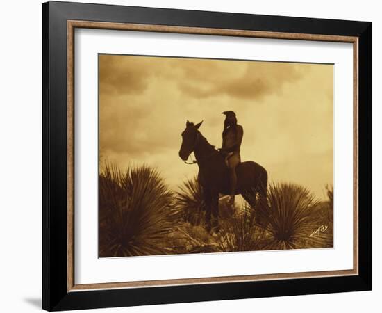 The Scout, Apache-Edward S Curtis-Framed Giclee Print