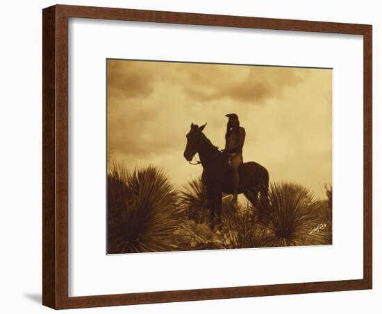 The Scout, Apache-Edward S Curtis-Framed Giclee Print