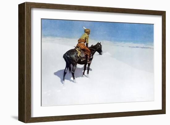 The Scout: Friends or Enemies?-Frederic Sackrider Remington-Framed Art Print