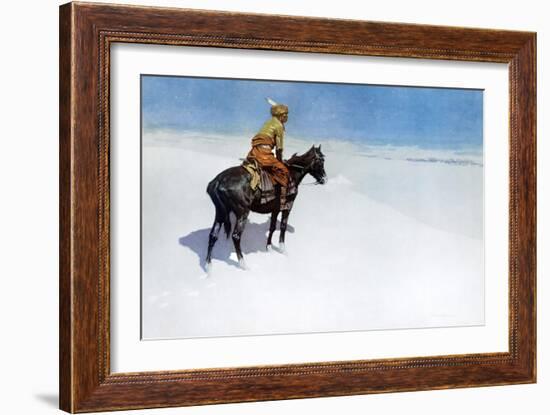 The Scout: Friends or Enemies?-Frederic Sackrider Remington-Framed Art Print